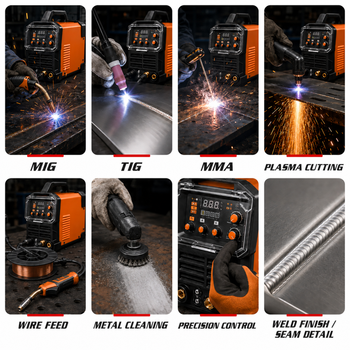 VoltWeld eight welding functions in one unit